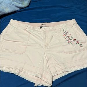 Lane Bryant size 26 pink jean shorts - never worn - size tags are cut out